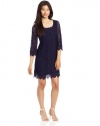 Jessica Howard Women's Petite Scallop Hem Dress