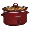 Crock-Pot SCV401TR 4-Quart Oval Manual Slow Cooker, Red