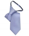 He'll look extra smooth in this satin tie from Calvin Klein, with a convenient zipper closure for young hands.