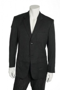 IZOD Charcoal Herringbone Single Breast 2 Button Sport Coat