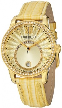 Stuhrling Original Women's 544.1135A15 Vogue Audrey Dawn Swiss Quartz Swarovski Crystal Date Gold Tone Watch Stuhrling Original Women's 544.1135A15 Vogue Audrey Dawn Swiss Quartz Swarovski Crystal Date Gold Tone Watch