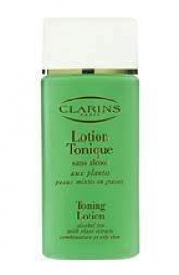 Clarins Toning Lotion Alcohol Free with Iris for Oily to Combination Skin, 200 ML/6.8-Ounce Box Clarins Toning Lotion Alcohol Free with Iris for Oily to Combination Skin, 200 ML/6.8-Ounce Box