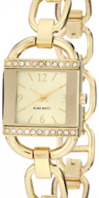 Nine West Women's NW1188CHGB Crystal Accented Gold-Tone Bracelet Watch Nine West Women's NW1188CHGB Crystal Accented Gold-Tone Bracelet Watch