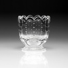 The Polly vase has delicately small cuts running from the base to the scalloped rim. Charming and classical, this piece is a simply beautiful piece of fine crystal.