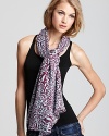 Imbue your scarf collection with the colorful, leopard-printed cashmere of this DIANE von FURSTENBERG oblong scarf.