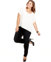 Team the season's latest tops with Hot Kiss' plus size corduroy skinnies! Team the season's latest tops with Hot Kiss' plus size corduroy skinnies!