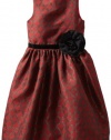 Us Angels Girls 7-16 Diamond Jacquard Dress, Red, 7