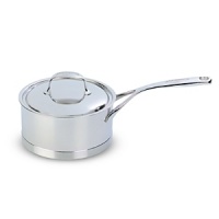 Demeyere Atlantis 1.6-qt. saucepan with lid. Demeyere's Atlantis cookware is designed with demanding professionals in mind. With a 7-ply base for exceptional conductivity and stainless steel construction for incomparable durability. The highly polished, silver-white Silvinox® finish looks lovely and makes clean-up easy. Demeyere Atlantis 1.6-qt. saucepan with lid. Demeyere's Atlantis cookware is designed with demanding professionals in mind. With a 7-ply base for exceptional conductivity and stainless steel construction for incomparable durability. The highly polished, silver-white Silvinox® finish looks lovely and makes clean-up easy.