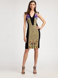 An exuberant paisley-and-animal print elevates this eye-catching, panel constructed design.V necklineSleevelessPanel constructionConcealed back zipFully linedAbout 24 from natural waist70% viscose/25% acetate/5% elastaneDry cleanMade in ItalyModel shown is 5'11 (180cm) wearing US size 4. An exuberant paisley-and-animal print elevates this eye-catching, panel constructed design.V necklineSleevelessPanel constructionConcealed back zipFully linedAbout 24 from natural waist70% viscose/25% acetate/5% elastaneDry cleanMade in ItalyModel shown is 5'11 (180cm) wearing US size 4.
