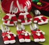 Santa Suit Christmas Silverware Holder Pockets By Collections Etc