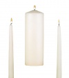 Hortense B. Hewitt Wedding Accessories, Unity Candle Set, Ivory, 9-Inch Pillar and 2 10-Inch Tapers