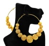 Basketball Wives Poparazzi Inspired Gold Mesh Ball Hoop Earrings