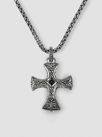 Scott Kay UnKaged tablet design is wrapped with a brass cross. Includes 26 silver chain About 1W X 1½H Made in USA Scott Kay UnKaged tablet design is wrapped with a brass cross. Includes 26 silver chain About 1W X 1½H Made in USA