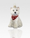 A celebration of Poland's time-honored glassmaking tradition, this charming pup, complete with bandana, is lovingly crafted by skilled artisans. Hand-painted glass Each ornament takes 7-10 days to complete Arrives in gift box ideal for giving or storing 2W X 3H X 1½D Handmade in Poland 
