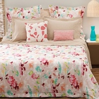 This duvet has a bright botanical print on a creamy lavender background to make succumbing to sleep a dream. Abstracted flowers in a signature bold palette.