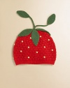 Strawberry-inspired hat in a wool-rich blend for a look that's as cozy as it is sweet. Ribbed trim40% wool/30% rayon/20% nylon/10% cashmereHand washImported