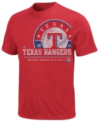Loud and proud. Get the crowd going and cheer on your Texas Rangers in this MLB graphic t-shirt from Majestic. Loud and proud. Get the crowd going and cheer on your Texas Rangers in this MLB graphic t-shirt from Majestic.
