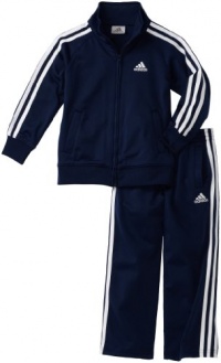 adidas Boys 2-7 Toddler Boy Iconic Tricot Set, Navy, 3T adidas Boys 2-7 Toddler Boy Iconic Tricot Set, Navy, 3T