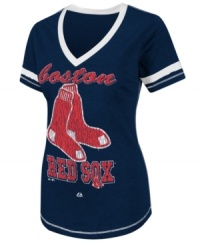 Knock their socks off with your spirit in this fun Boston Red Sox t-shirt from Majestic. Knock their socks off with your spirit in this fun Boston Red Sox t-shirt from Majestic.