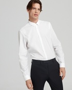 A crisp white button down shirt from Burberry, constructed in a comfortable stretch cotton.