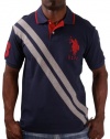 U.S. US Polo Assn USPA Men's Diagonal Block Polo Shirt Big