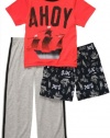 Carter's Boys Pirate 3 Piece Shorts Pants Shirt Combo Pajama Set Kids 4-7 (5)