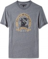 Lucky Brand celebrates the down-home funk of the Rocky Mountain Oyster Bar in a T-shirt emblazoned with a bull's head graphic.