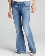 Diesel Zathan Regular Fit Bootcut Jeans in Light Blue Wash