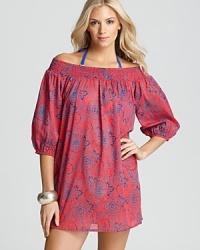 Hit print poolside with this tunic dress from French Connection. In a simple shape and floral motif, it's a natural choice for beach to boardwalk chic. Hit print poolside with this tunic dress from French Connection. In a simple shape and floral motif, it's a natural choice for beach to boardwalk chic.