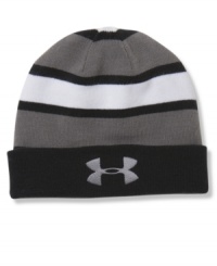 Switch it up with Under Armour's Four-in-One reversible beanie: Wear it the striped side with the cuff either up or down; or wear on the solid-colored side with the cuff up or down. Made with four-way stretch to keep a close and comfortable fit-any way you wear it. Switch it up with Under Armour's Four-in-One reversible beanie: Wear it the striped side with the cuff either up or down; or wear on the solid-colored side with the cuff up or down. Made with four-way stretch to keep a close and comfortable fit-any way you wear it.