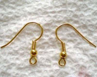 22K Gold Plated Surgical Steel Hypo-Allergenic Earring Hooks (100) 22K Gold Plated Surgical Steel Hypo-Allergenic Earring Hooks (100)