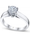 Tell a story with this symbolic style. This My Diamond Story engagement ring features a stunning, certified solitaire diamond (1-1/4 ct. t.w.) in a polished 18k white gold setting.