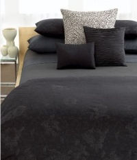 Calvin Klein Double Row Cord 220T Queen Flat Sheet Zinc (Dark Charcoal) Calvin Klein Double Row Cord 220T Queen Flat Sheet Zinc (Dark Charcoal)