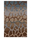 An abstract ombre design adds an artful accentt to any porch or patio. This indoor/outdoor area rug from Dalyn features earthy espresso tones on hand-hooked polypropylene for superb durability when exposed to the elements.
