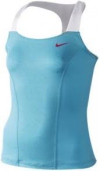NIKE Girls' OZ Dri-Fit Open Tennis Tank Top Aqua-Medium NIKE Girls' OZ Dri-Fit Open Tennis Tank Top Aqua-Medium