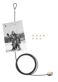 Kikkerland Photo and Card Holder with 8 Magnets, Black Kikkerland Photo and Card Holder with 8 Magnets, Black
