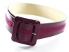 Style&Co. Wide Patent Mix Media Belt Berry Size Medium