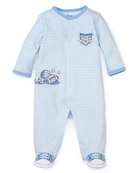 Your future varsity star will love curling up in this comfy cotton footie from Little Me, adorably adorned with MVP and football embroidery at chest, hip and feet. Your future varsity star will love curling up in this comfy cotton footie from Little Me, adorably adorned with MVP and football embroidery at chest, hip and feet.