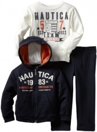 Nautica Sportswear Kids Boys 2-7 3 Piece Hoody With Long Sleeve Tee And Pant Nautica Sportswear Kids Boys 2-7 3 Piece Hoody With Long Sleeve Tee And Pant