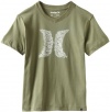 Hurley Boys 8-20 School V-Neck Short Sleeve Tee, Combat, Medium