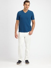 Layering favorite shaped in exceptionally soft, cotton jersey.V-neckCottonMachine washImported Layering favorite shaped in exceptionally soft, cotton jersey.V-neckCottonMachine washImported