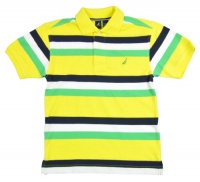 Nautica Sportwear Big Boys Striped Pique Polo (10/12, Firefly) Nautica Sportwear Big Boys Striped Pique Polo (10/12, Firefly)