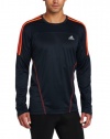 adidas Men's Response Drei Streifen Long-Sleeve Crew Neck Tee