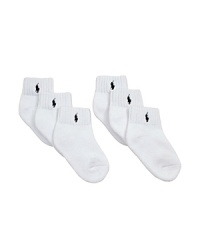 Ralph Lauren Childrenswear Infant Girls' 6 Pack Quarter Socks - Sizes 6-12, 18-24 Months Ralph Lauren Childrenswear Infant Girls' 6 Pack Quarter Socks - Sizes 6-12, 18-24 Months