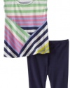 Splendid Littles Baby-girls Infant Tropical Stripe Top And Legging Set, Sun Kissed, 3-6 Months