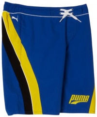 Puma Boys 8-20 Curved Pieced Board Short, Blue, X-Large Puma Boys 8-20 Curved Pieced Board Short, Blue, X-Large