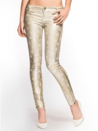 GUESS 7-Zip Star Metallic Foiled Jeans, STARS METALLIC FOILED WASH (27)