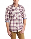 Ben Sherman Men's Laundered Twill Western Long Sleeve Woven Shirt