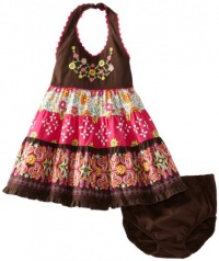 Blueberi Boulevard Baby-girls Newborn Floral Layered Halter Sundress, Brown, 3-6 Months Blueberi Boulevard Baby-girls Newborn Floral Layered Halter Sundress, Brown, 3-6 Months