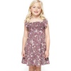 Roxy Kids Girls 2-6X Morning Sun Dress, Coastal Cove Floral, Large